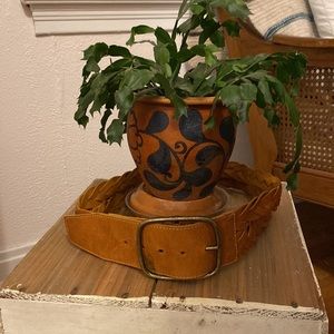 Vintage Braided Leather Belt